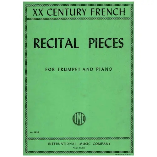 Recital Pieces For Trumpet - Xx Century French