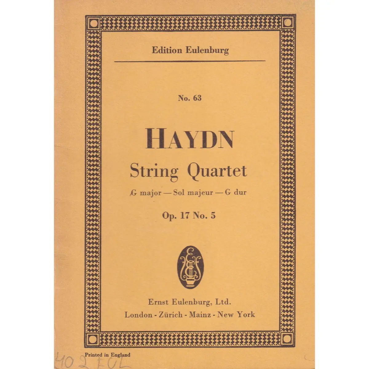 String Quartet G Major - Op.17 N.5