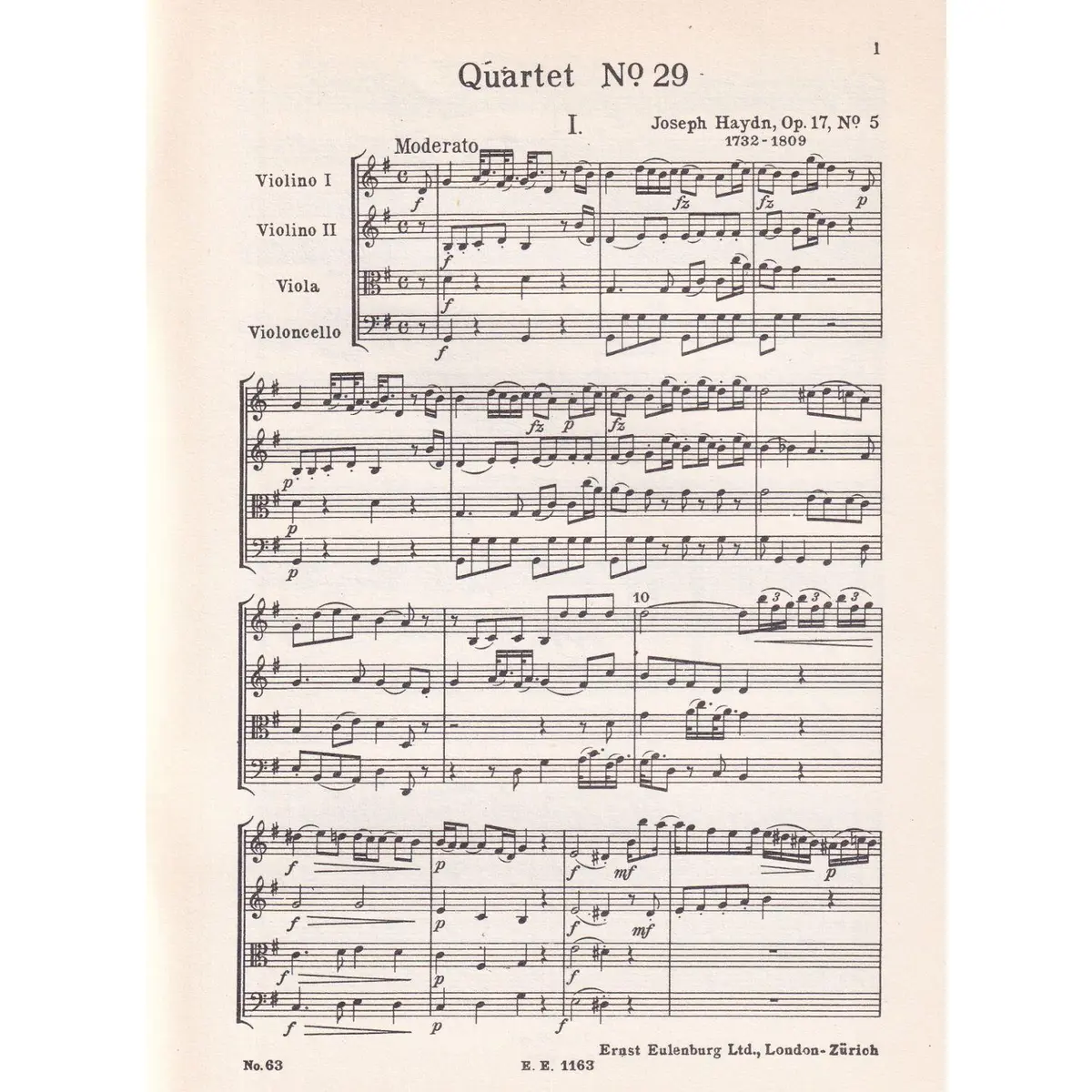 String Quartet G Major - Op.17 N.5