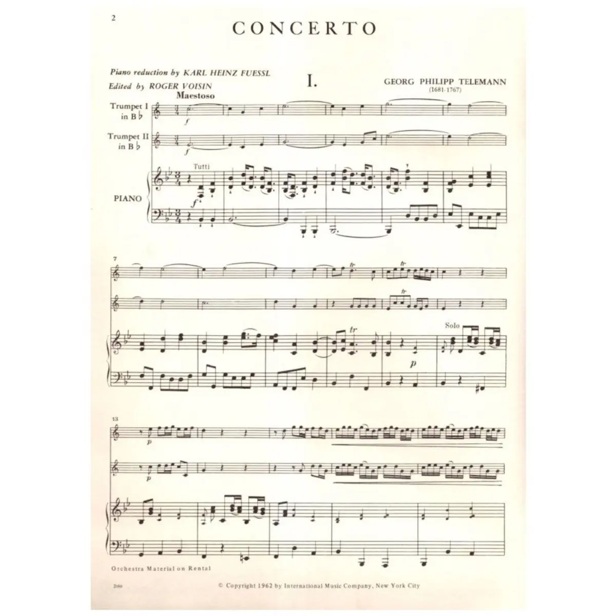 Concerto For Two Trompetes