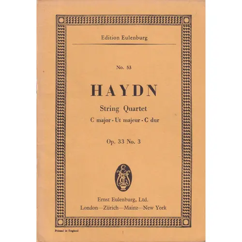 String Quartet C Major - Op.33 N.3