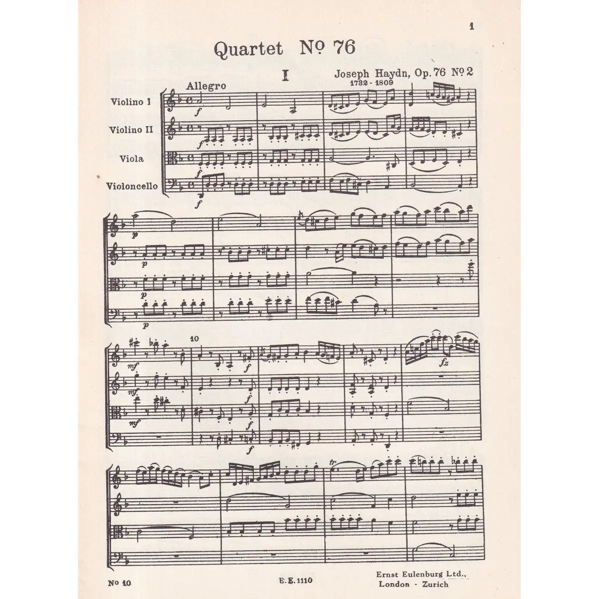 String Quartet D Minor - Op.76 N.2