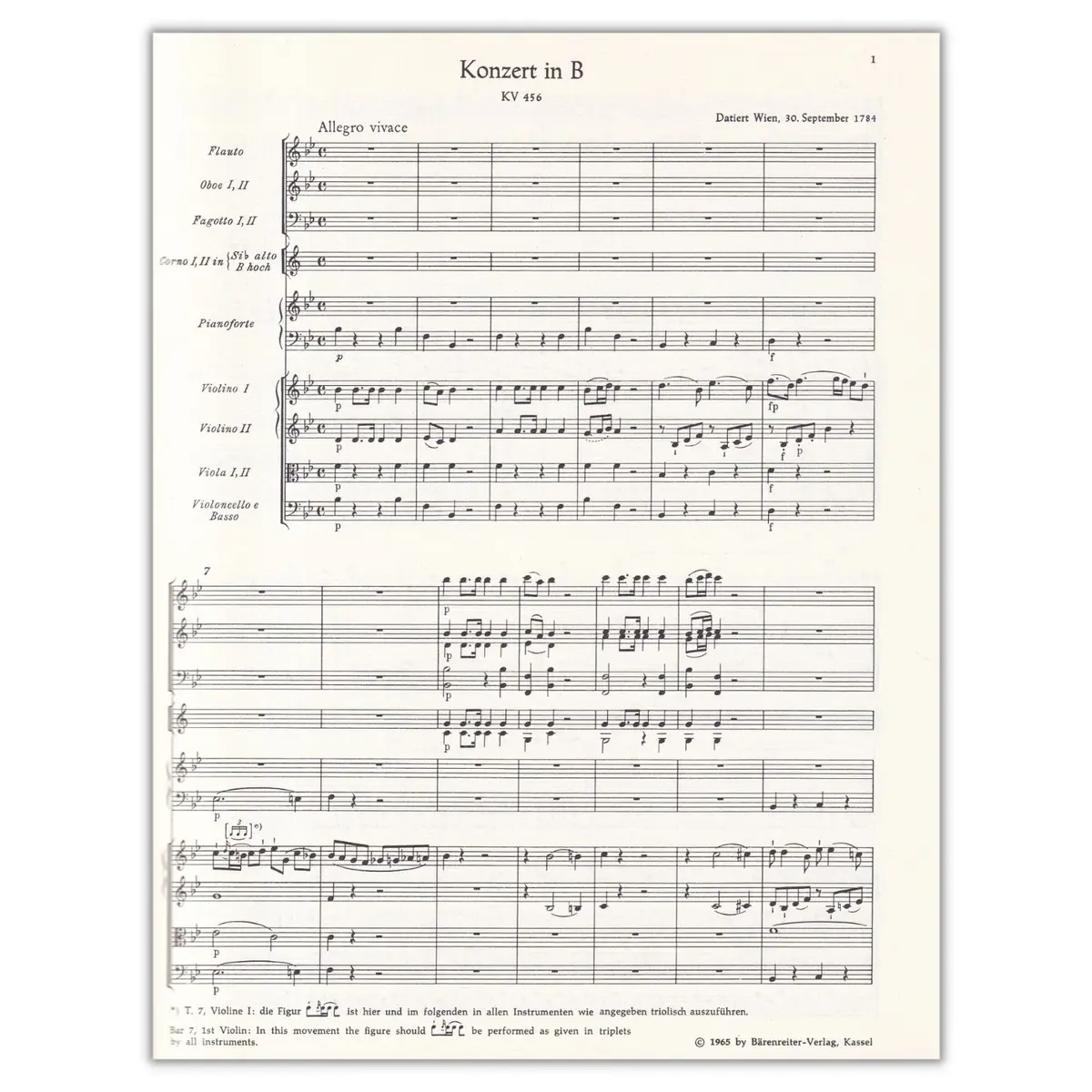 Konzert In B Fur Klavier  Kv 456