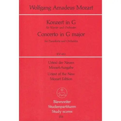 Konzert In G Fur Klavier  Kv 453