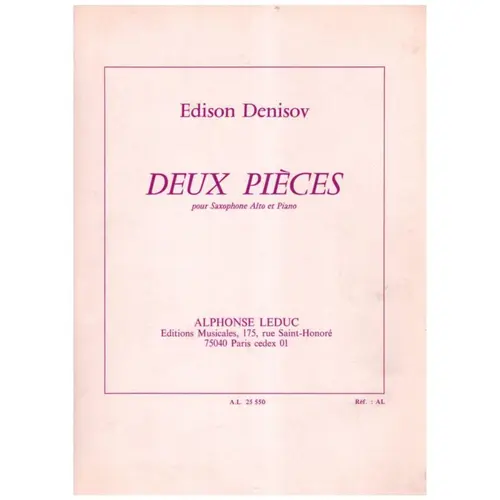 Deux Pieces Pour Saxphone Alto