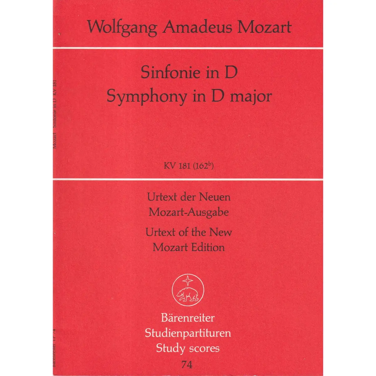 Sinfonie In D  Kv 181 (162 B)   Symphony In D Majo