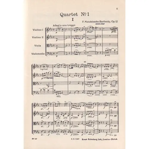String Quartet Eb Maj.-Op.12