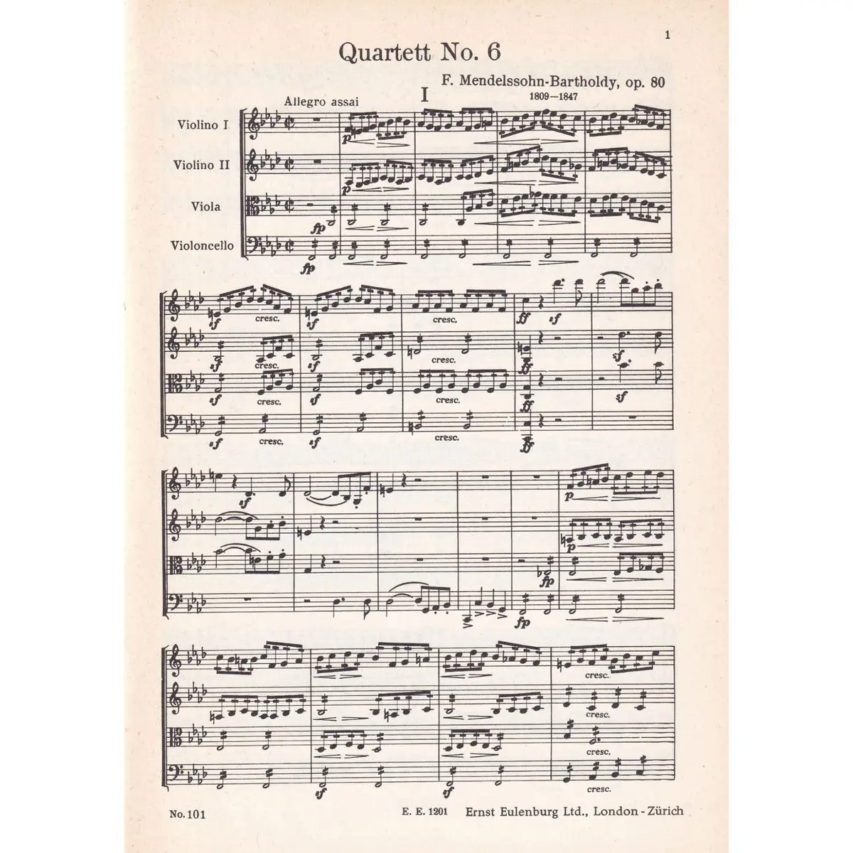 String Quarttet F Minor - Op.80