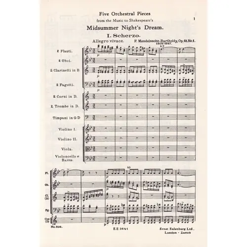 Five Orchestral Pieces-Op.61