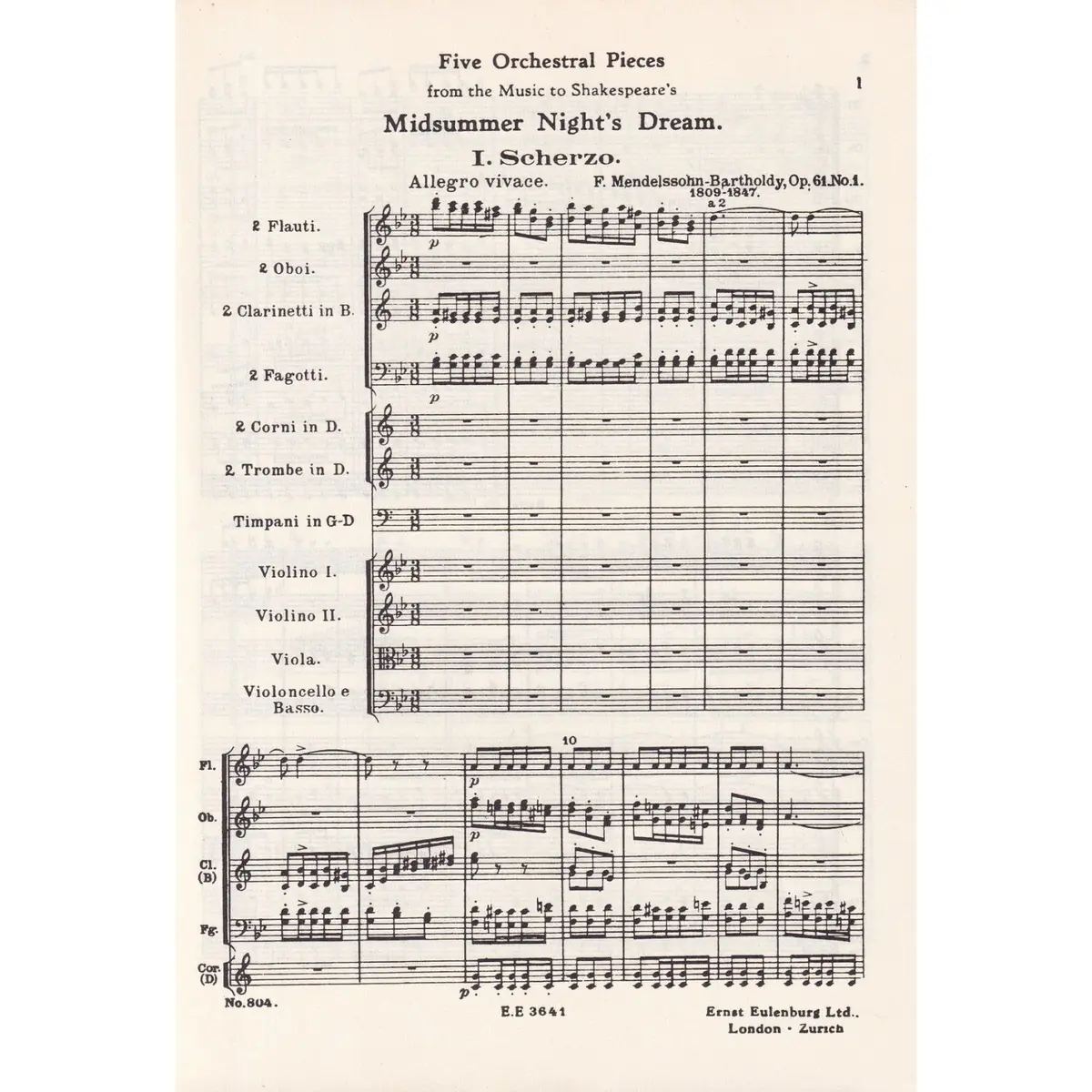 Five Orchestral Pieces-Op.61