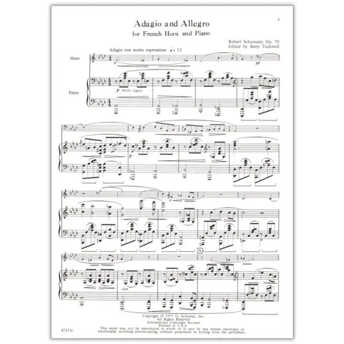 Adagio and allegro Op.70