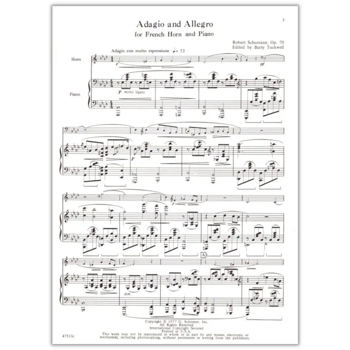 Adagio and allegro Op.70