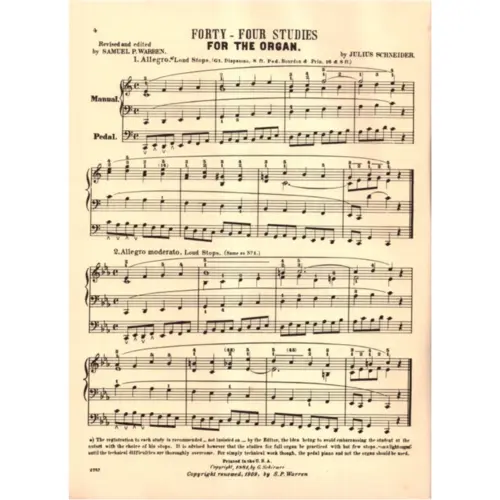 Forty-Four Studies For Organ  (Edição Antiga)