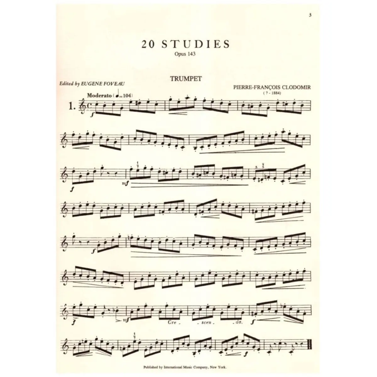 20 Studies For Trumpet - Op.143