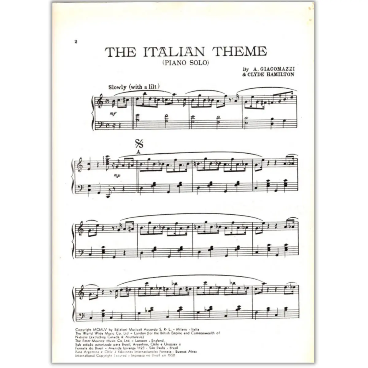 The Italian Theme   (Edição Antiga)
