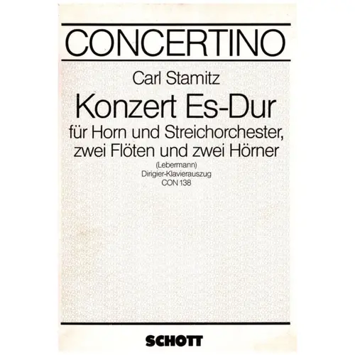 Concerto ES-Dur fur horn und streichorchester, zwei floten und zwei horner