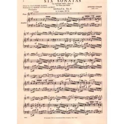 Six Sonatas - Op.13 Vol.2 - Il Pastor Fido