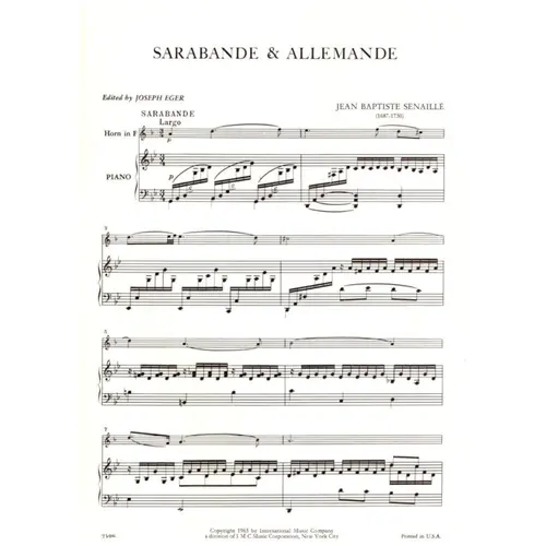 Sarabande And Allemande