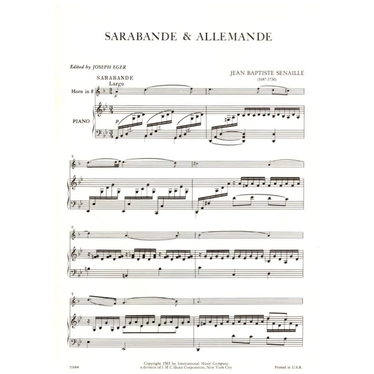 Sarabande And Allemande