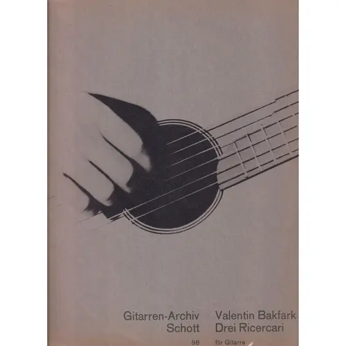 Drei Ricercari Fur Gitarre