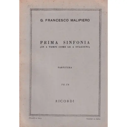 Prima Sinfonia (In 4 Tempi Come..
