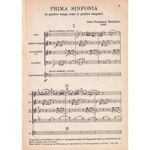 Prima Sinfonia (In 4 Tempi Come..