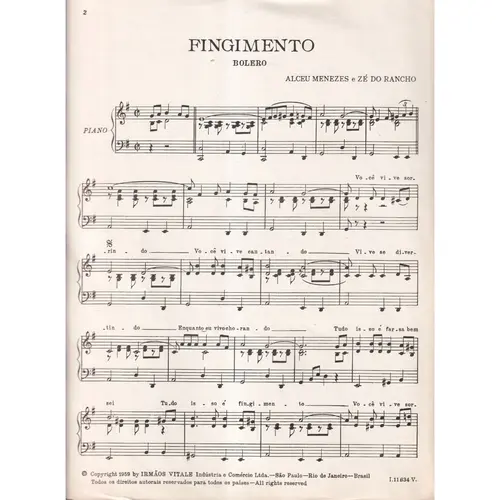 Fingimento  (Bolero)