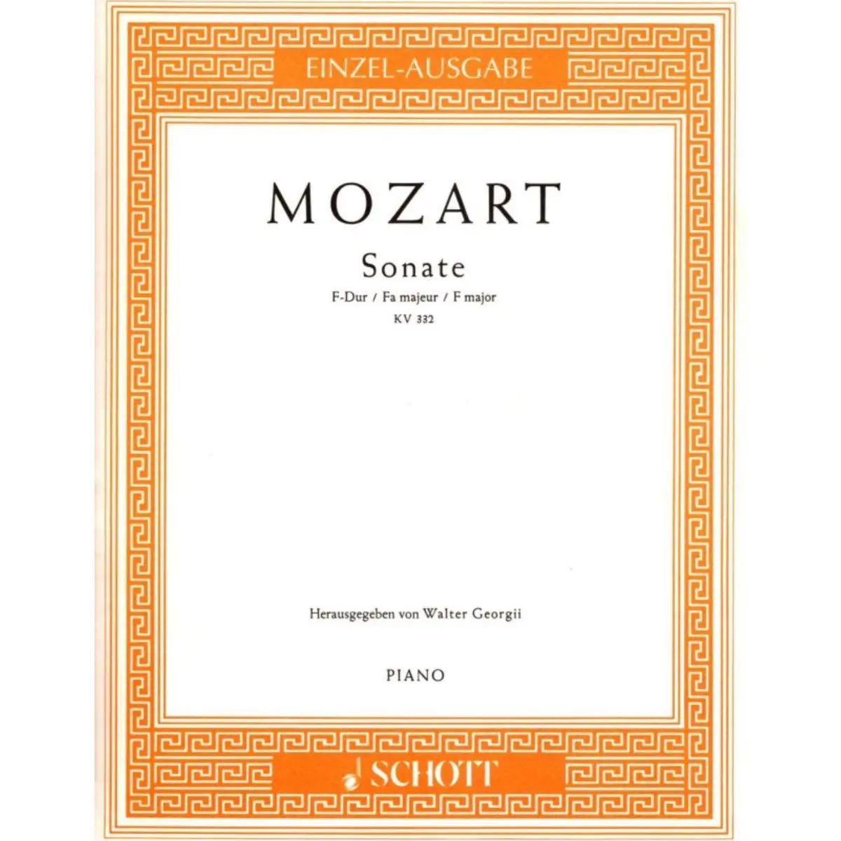 Sonate F Dur - KV 332 violine und klavier