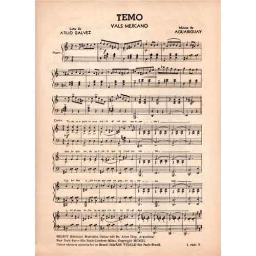 Temo - Vals Mejicano  (Edição Antiga)