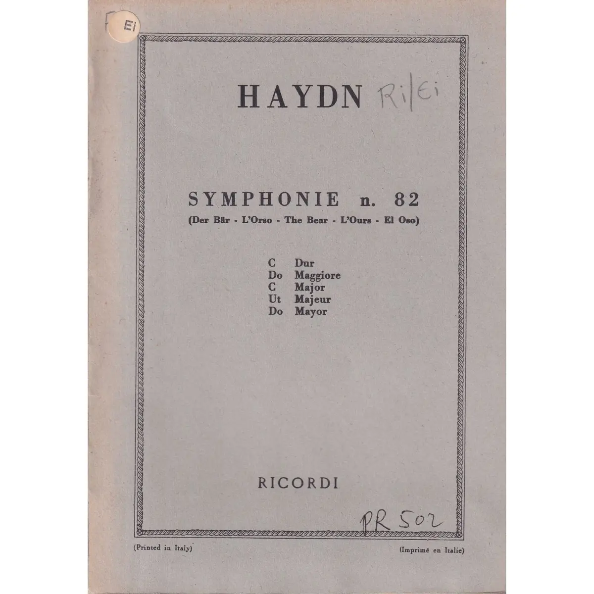 Symphonie N.82 -C Dur
