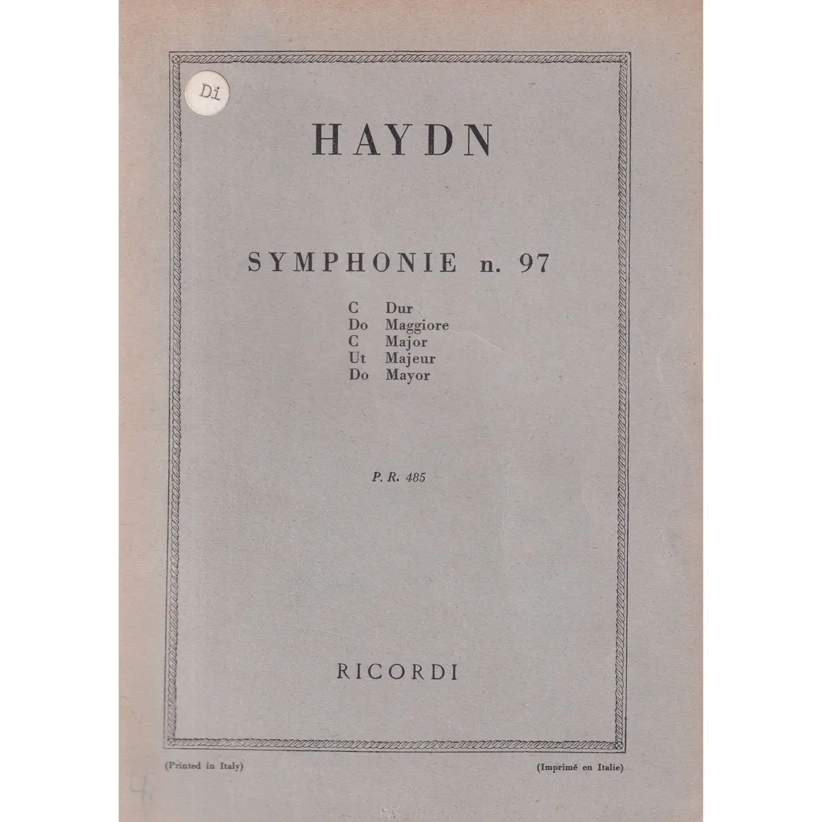 Symphonie N.97 - C Dur  (partitura de bolso)
