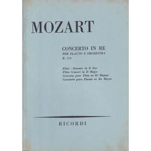 Concerto In Re Per Flauto - Kv 314  (partitura de bolso)