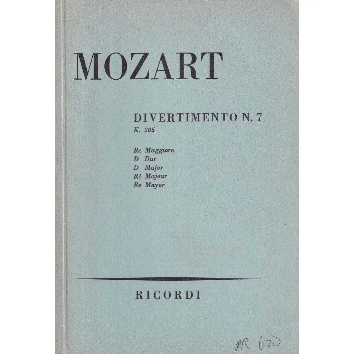 Divertimento N.7 -K.205 -Re Maj.