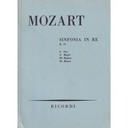 Sinfonia In Re - Kv 19  (partitura de bolso)