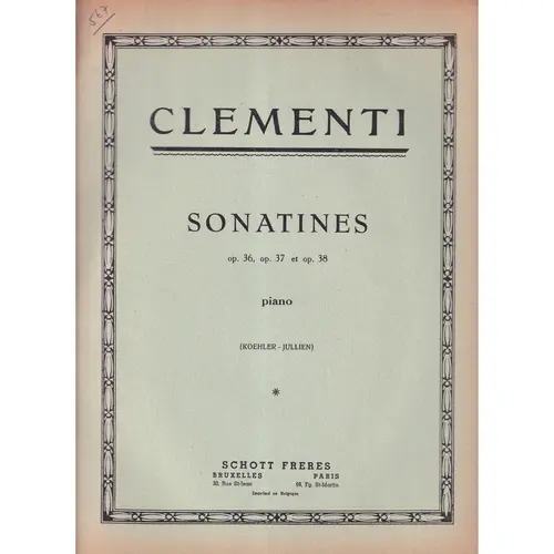 Sonatines - Op. 36, 37, 38