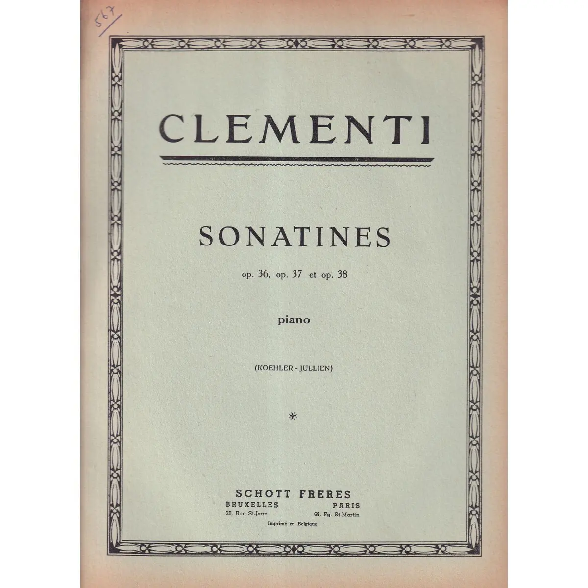 Sonatines - Op. 36, 37, 38