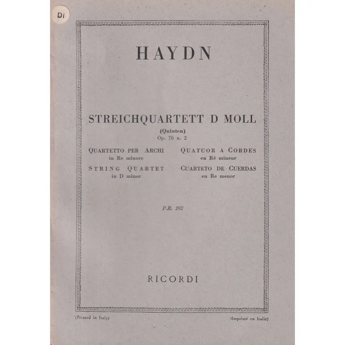 Streichquartett Op.  76 N.2