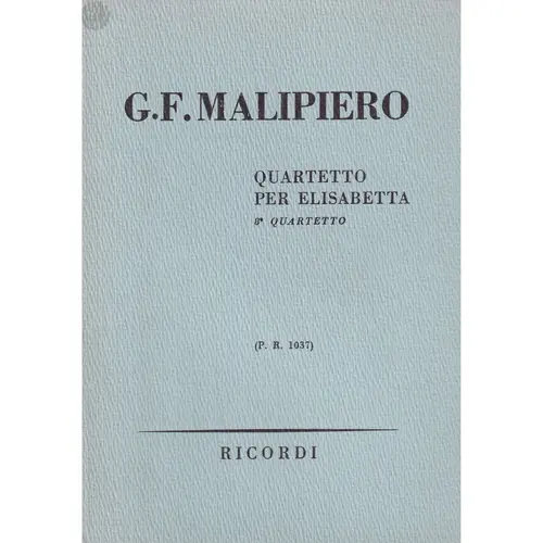 Quartetto Per Elisabetta (8. Quart.)  ( study score )