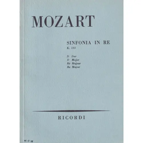 Sinfonia In Re Mag. - Kv 133  ( study score )
