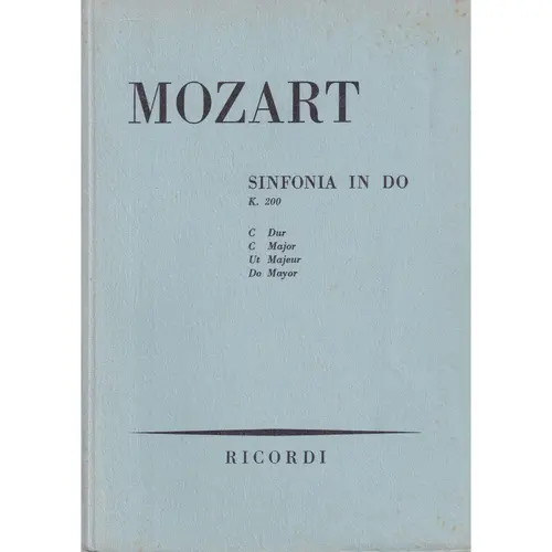 Sinfonia In Do Maj. - Kv 200  ( study score )  (Edição Antiga)