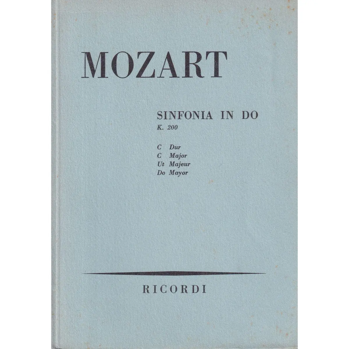 Sinfonia In Do Maj. - Kv 200  ( study score )  (Edição Antiga)
