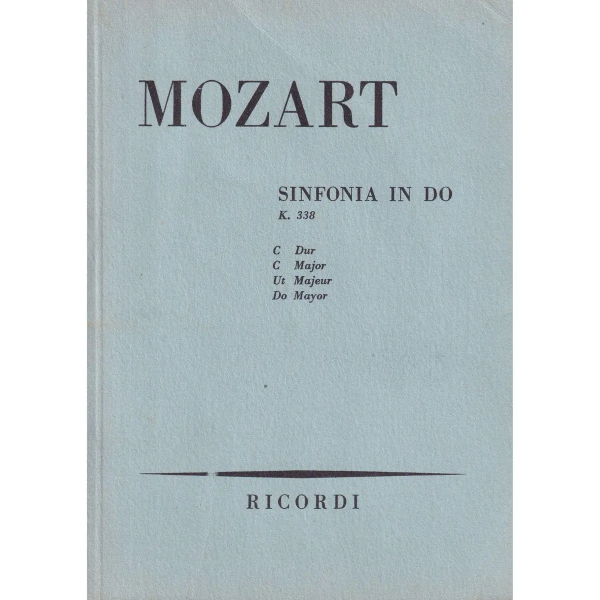Sinfonia In Do Mag.-K.338