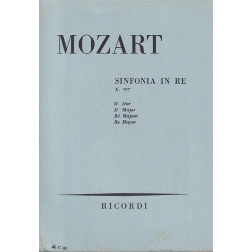 Sinfonia In Re Maj. - Kv 297  ( study score )  (Edição Antiga)
