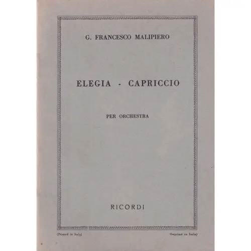 Elegia-Capriccio