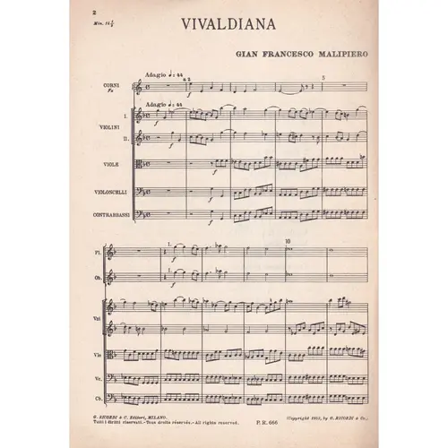 Vivaldiana ( study score )
