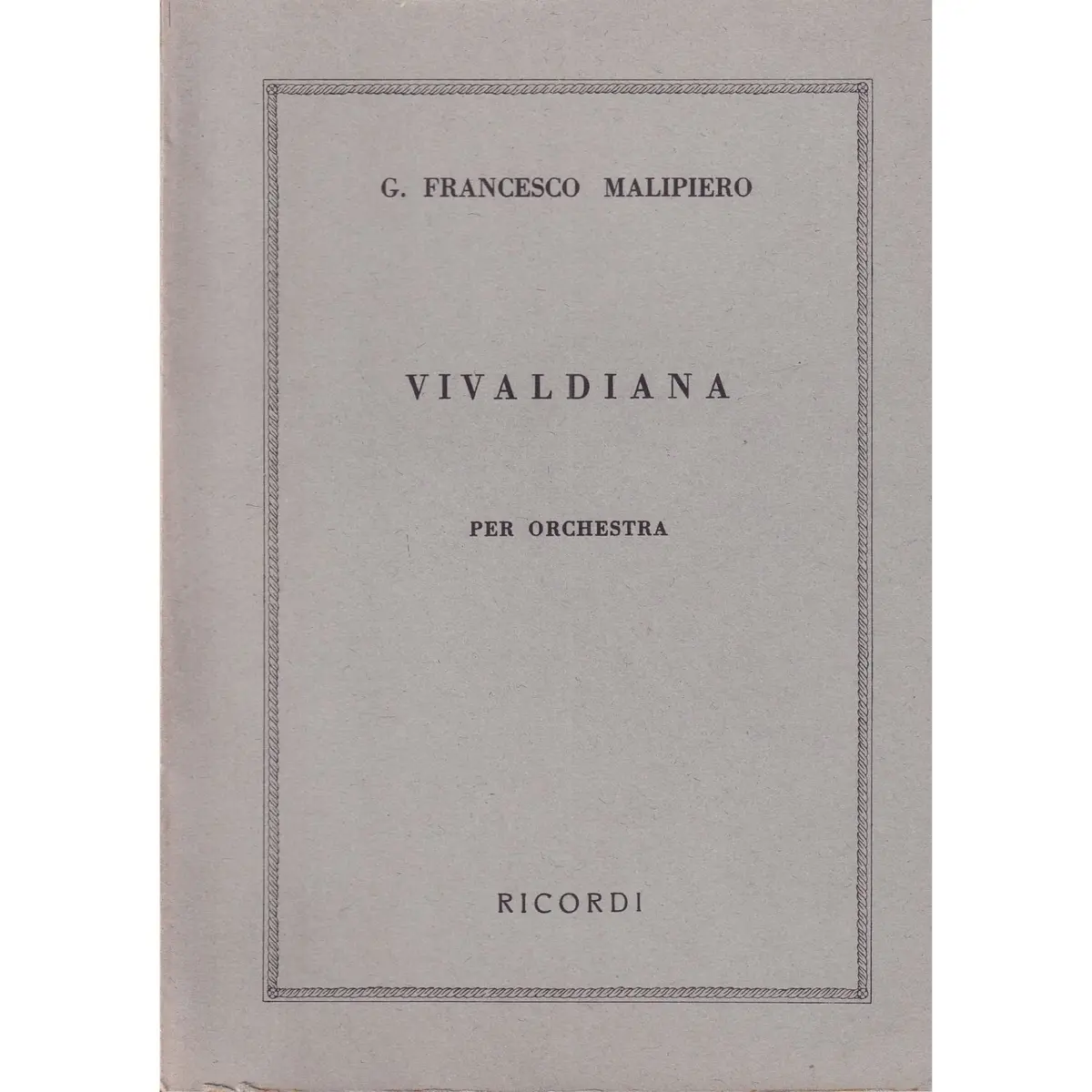 Vivaldiana ( study score )