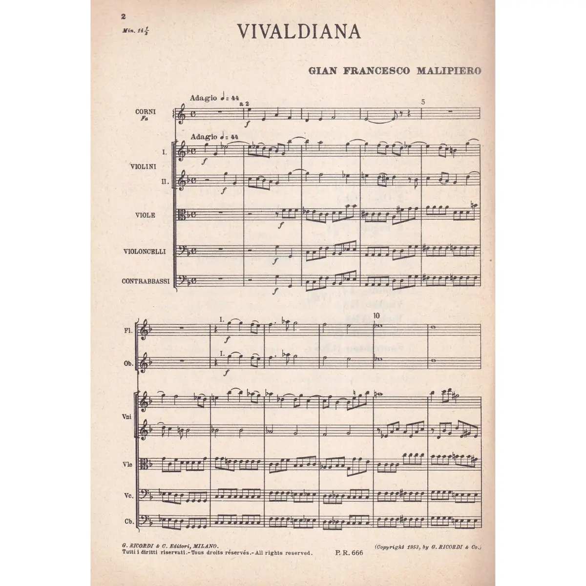 Vivaldiana ( study score )