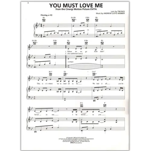 You Must Love Me From Evita