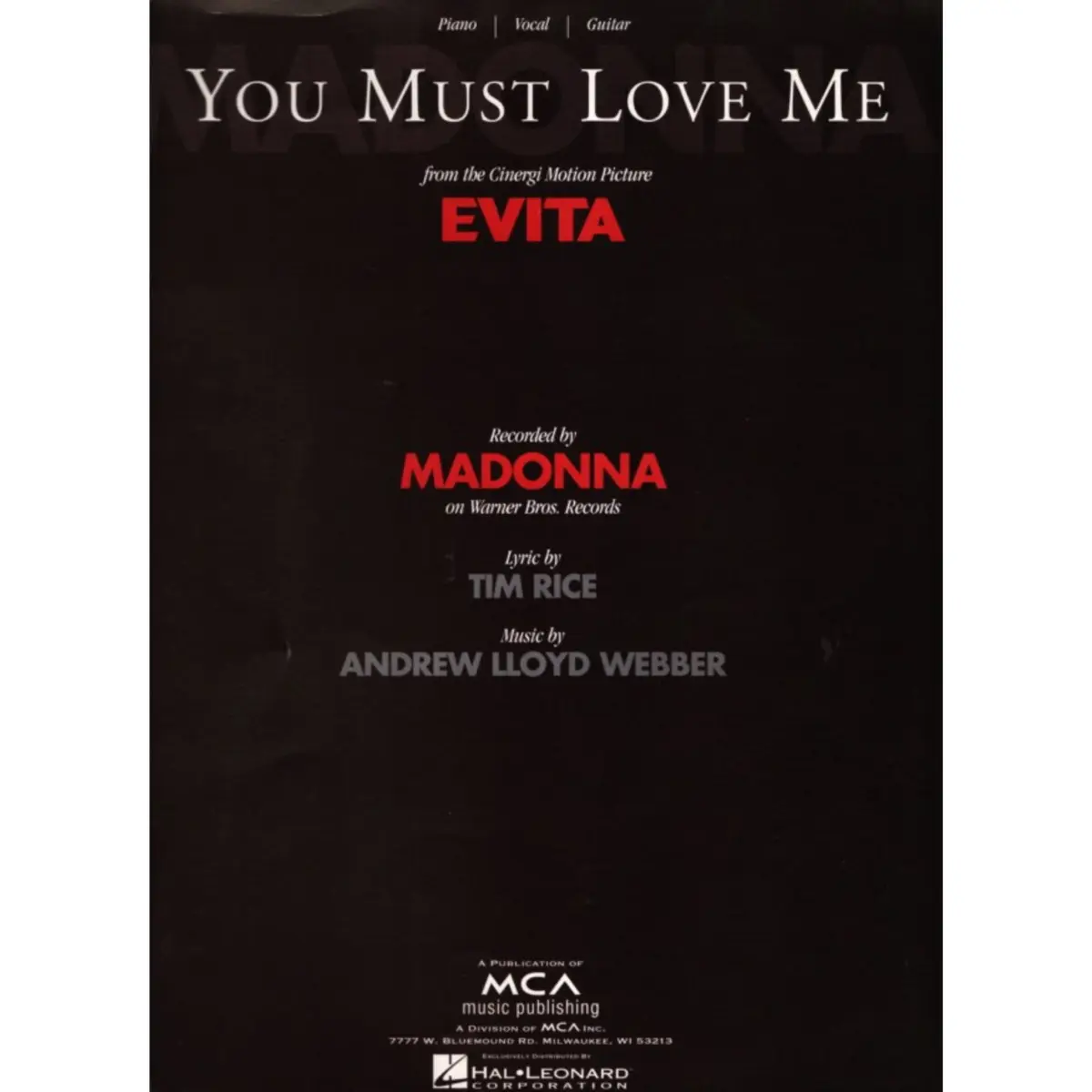 You Must Love Me From Evita