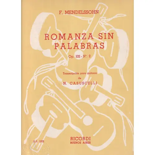 Romanza Sin Palabras - Op. 102 N.2  (Violão)